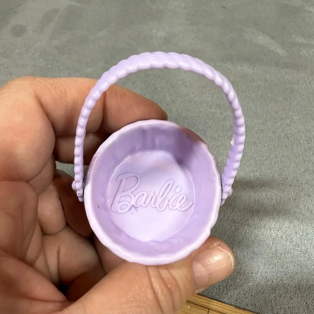 Barbie Purple Basket Mattel 2020 Mini Toy Doll Accessory Easter